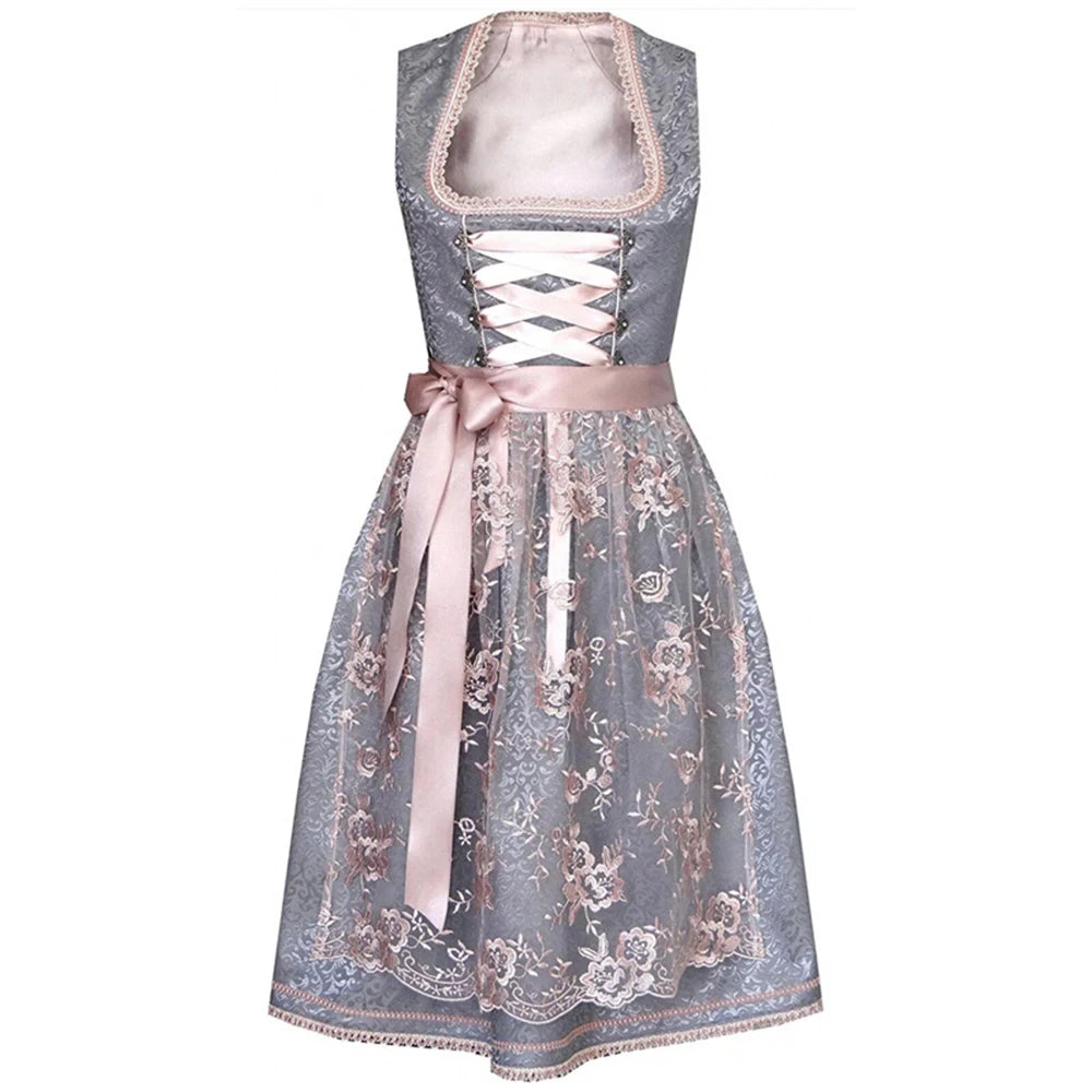 Women's German Derndel Dress Bavarian Oktoberfest Halloween Carnival Costume Munich Festival Costume