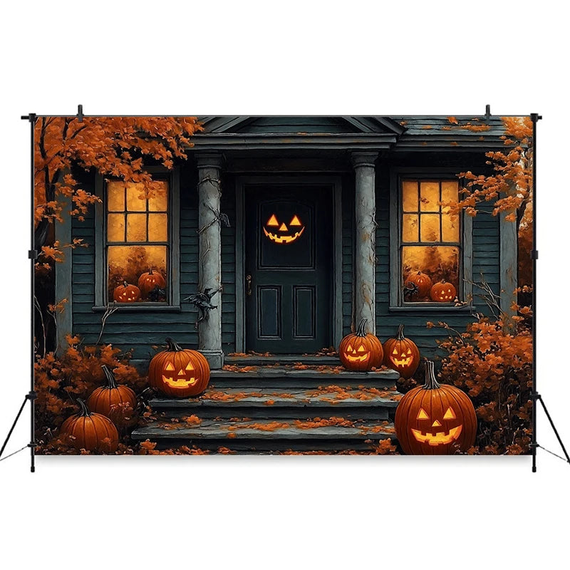 Mocsicka Halloween Backdrop Horror Ghost Bat Jack-O-Lantern Decorations Adult Child Kid Photo Background Holiday Party Wallpaper