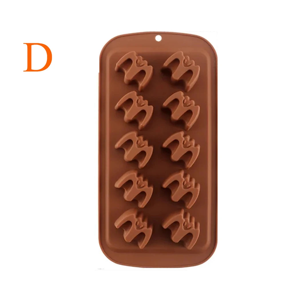 1PC， Halloween Silicone Cake Mold Pumpkin Mold Ghost Hat Skull Non-Stick Chocolate Pudding Food Baking Tray Mold Kitchen Tools