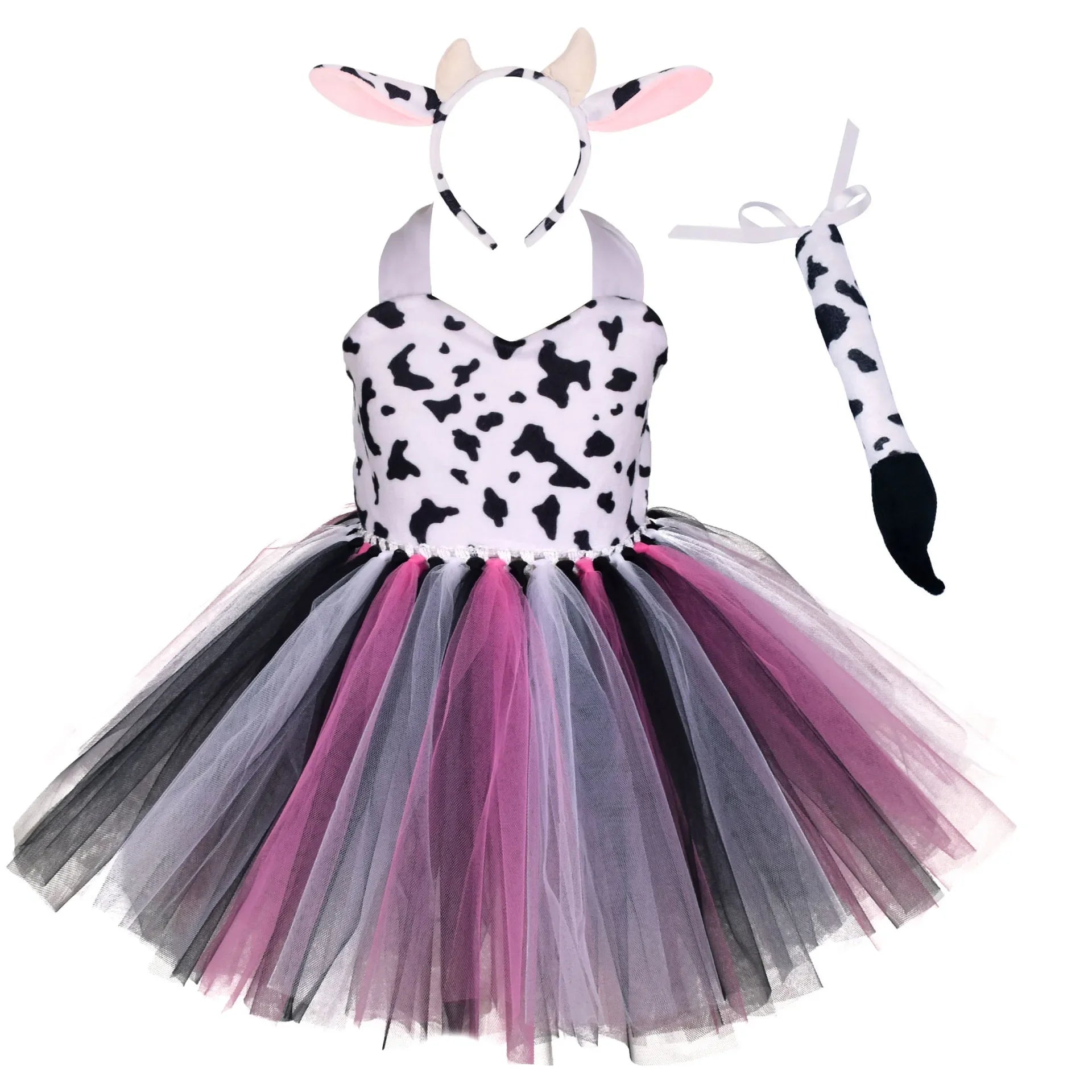 Cute Toddler Girl Giraffe Dress Cartoon Animal Performance Costume Set for Kids Halloween Costumes Girls Christmas Tutu Dresses