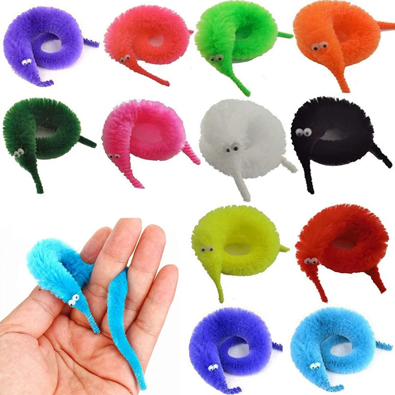 Magic Fuzzy Worm Toys — 15pc Party Pack for Kids
