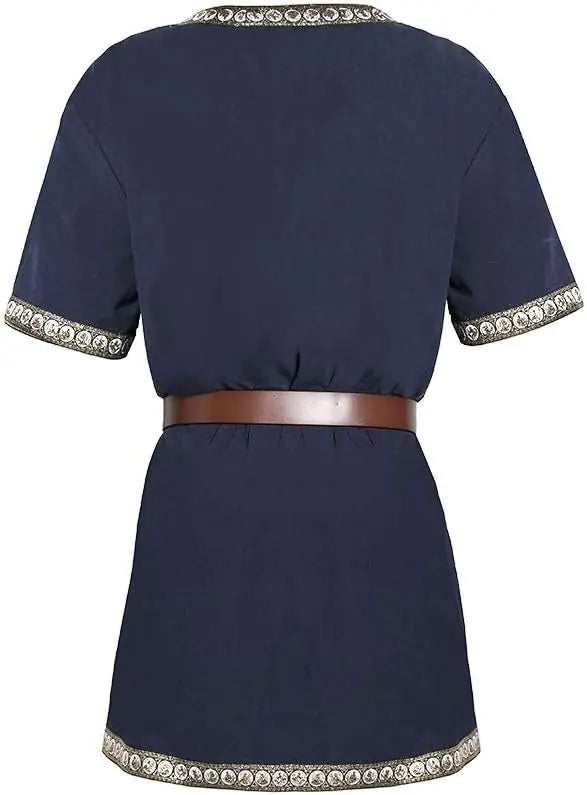 LisdinoMens Medieval Knight Tunic Renaissance Mercenary Scottish Costume Warrior LARP Halloween Tops