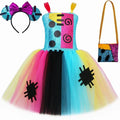 Nightmare Sally Costume Kids Scary Halloween Tutu Dress Toddler Girls Carnival Party Fancy Patch Doll Princess Dress Up Clothes