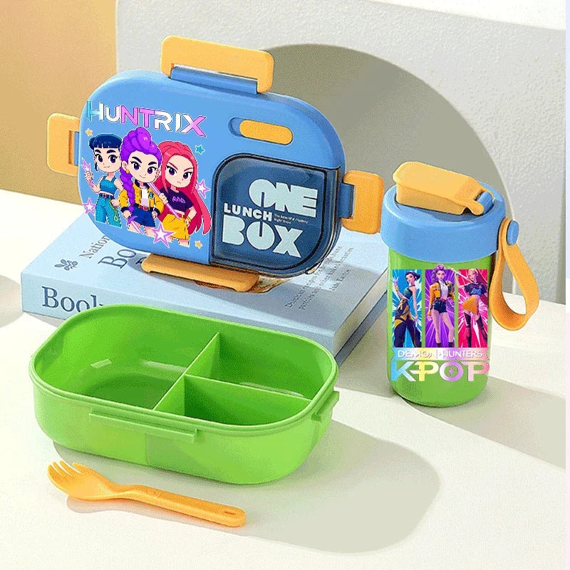Kawaii Meal Box & Water Cup Set | Kpop-Inspired Bento Tableware
