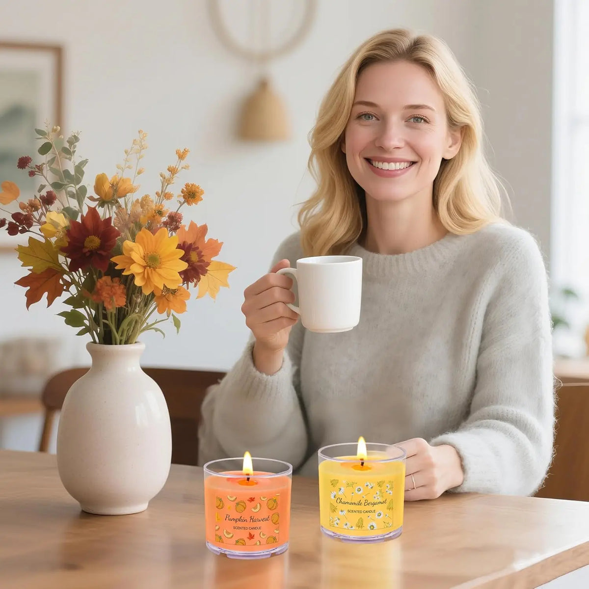 Fall Scented Soy Candle Gift Set, 12 Pack