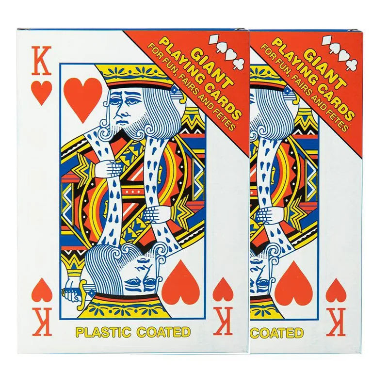 Oversized Jumbo Poker Playing Cards | 4x Larger | Family & Party Game