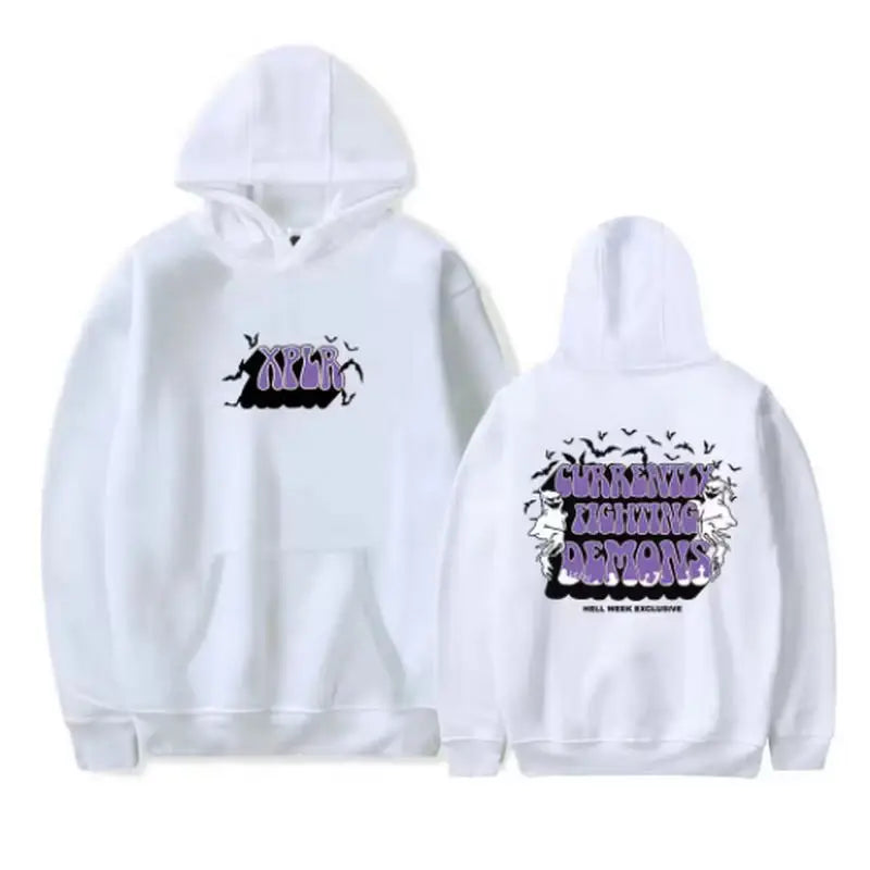 XPLR Sam and Colby Hell Week Fighting Demons HW Halloween Merch Hoodies Unisex Hooded Sweatshirt Casual Clothing