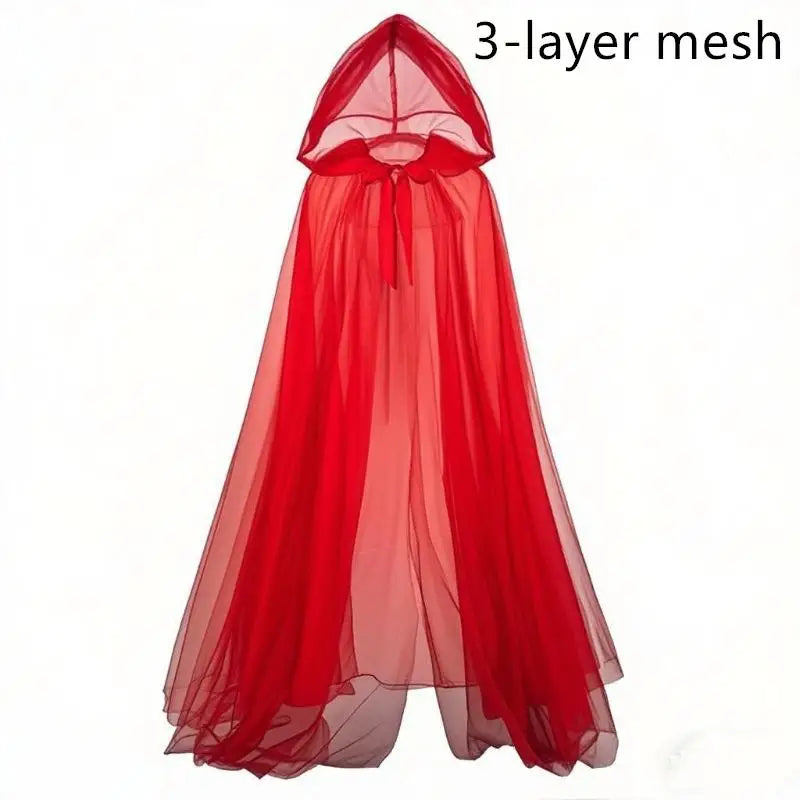 Hanging Cloak Cloak Costume Halloween Ghost Cosplay Costume Cloak Adult Full-length Sheer Cape With Oversized For Adults