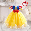 Toddler Snow Princess Baby Girls Dress Carnival Halloween Costume Elegant 1st Birthday Tulle Party Dress Girls Wedding Prom Gown