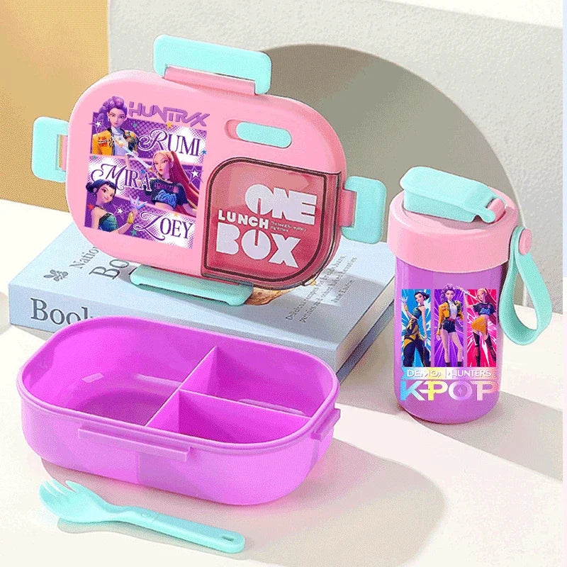 Kawaii Meal Box & Water Cup Set | Kpop-Inspired Bento Tableware