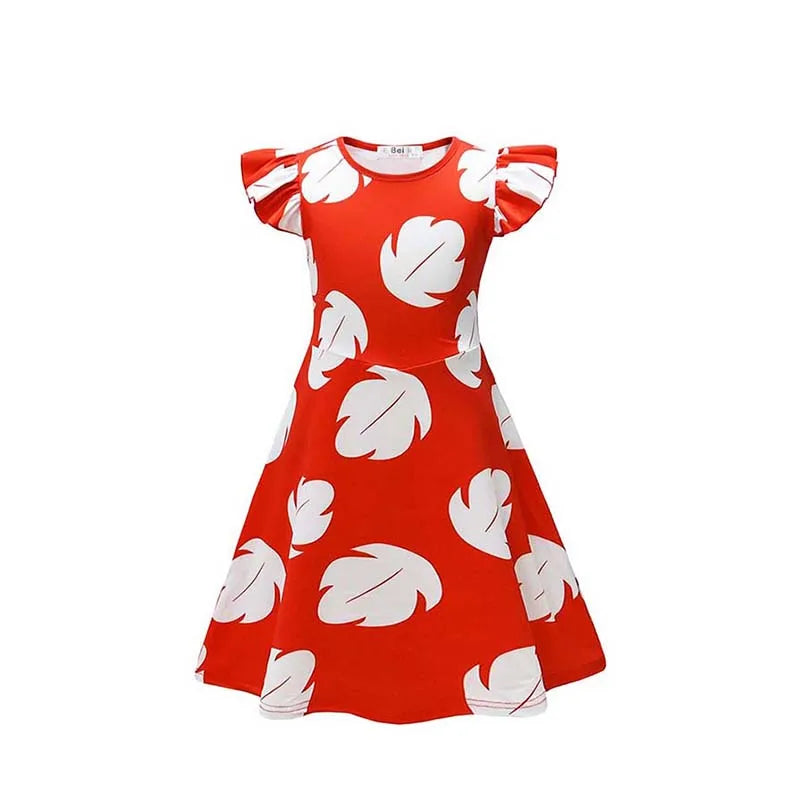 Cartoon Cute Movie Stittch Dress for Girls Role Playing Costume Stage Performance Halloween Carnival Children's Dress Up Gifts